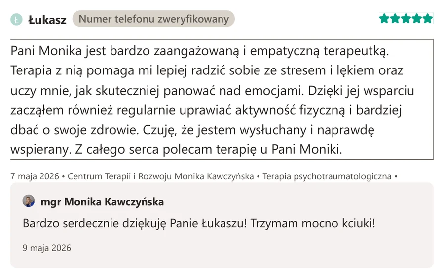 Opinia pacjenta z serwisu ZnanyLekarz.pl, 7 maja 2026