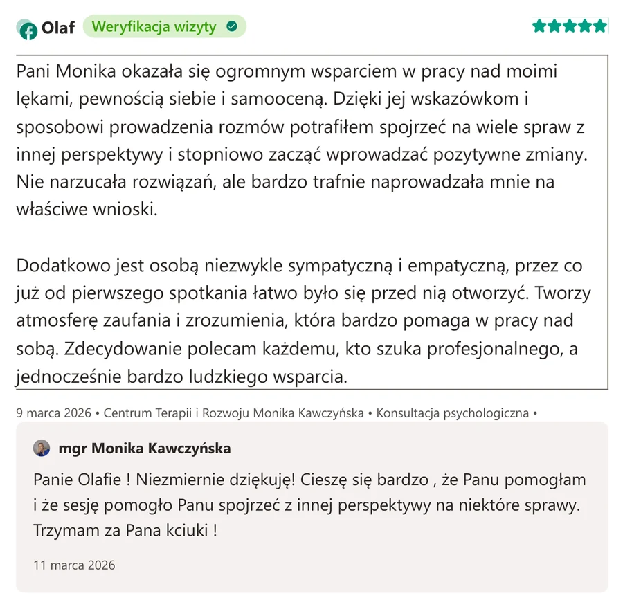 Opinia pacjenta z serwisu ZnanyLekarz.pl, 9 marca 2026