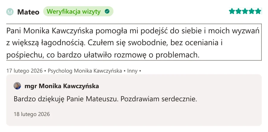 Opinia pacjenta z serwisu ZnanyLekarz.pl, 17 lutego 2026