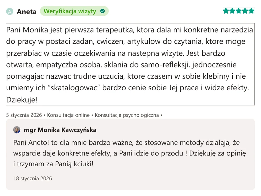 Opinia pacjenta z serwisu ZnanyLekarz.pl, 5 stycznia 2026